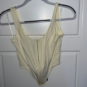 Brand New cream/pale yellow Corset Top